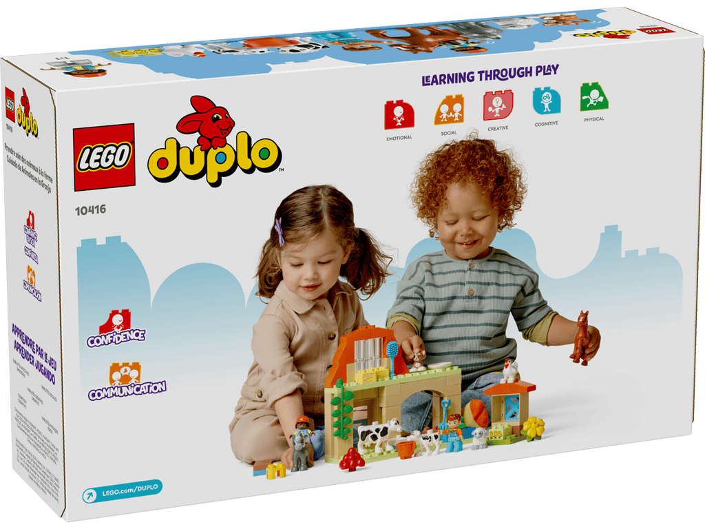 LEGO DUPLO Town Caring for Animals at the Farm 10416 fully built ranch layout with animals and figures