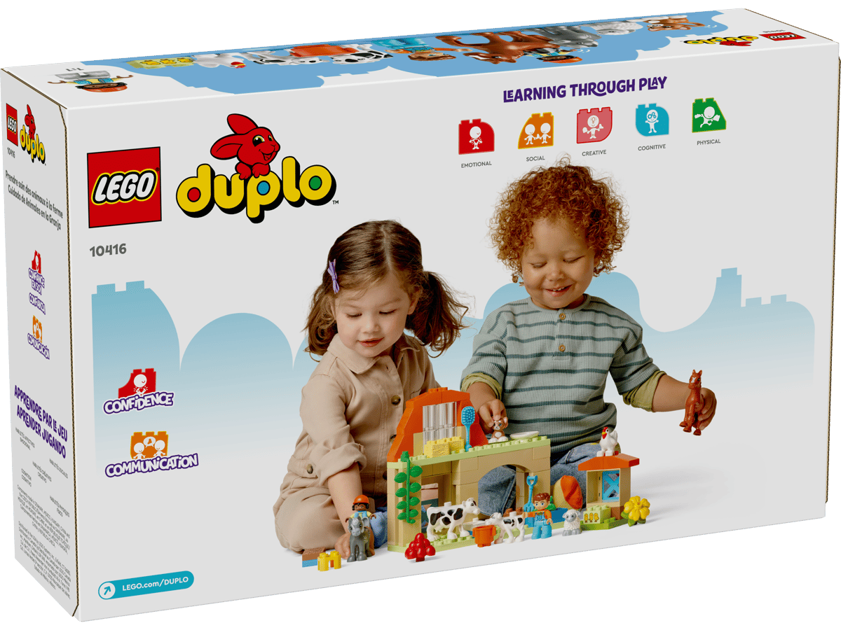 LEGO DUPLO Town Caring for Animals at the Farm 10416 fully built ranch layout with animals and figures