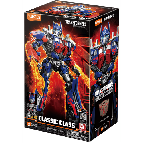 Blokees Transformers Classic Class Optimus Prime Figure 09 fully assembled in an iconic action battle pose
