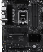 Close up of the 12 plus 2 plus 1 power phase duet rail system and dual 8 pin CPU connectors on MSI motherboard