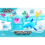 Zhu Zhu Aquarium Coral Reef Tunnel playset fully assembled with Butch the motorized robot shark