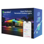 Nanoleaf Permanent Outdoor Lights 16.4ft Expansion pack layout showing the RGBICW LED pucks strand