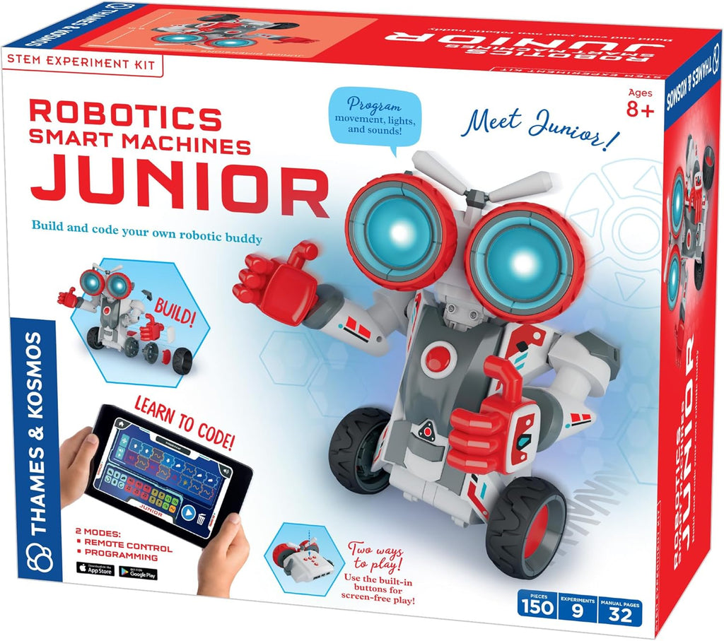Thames and Kosmos Robotics Smart Machines Junior STEM Kit fully assembled 9 inch robot buddy