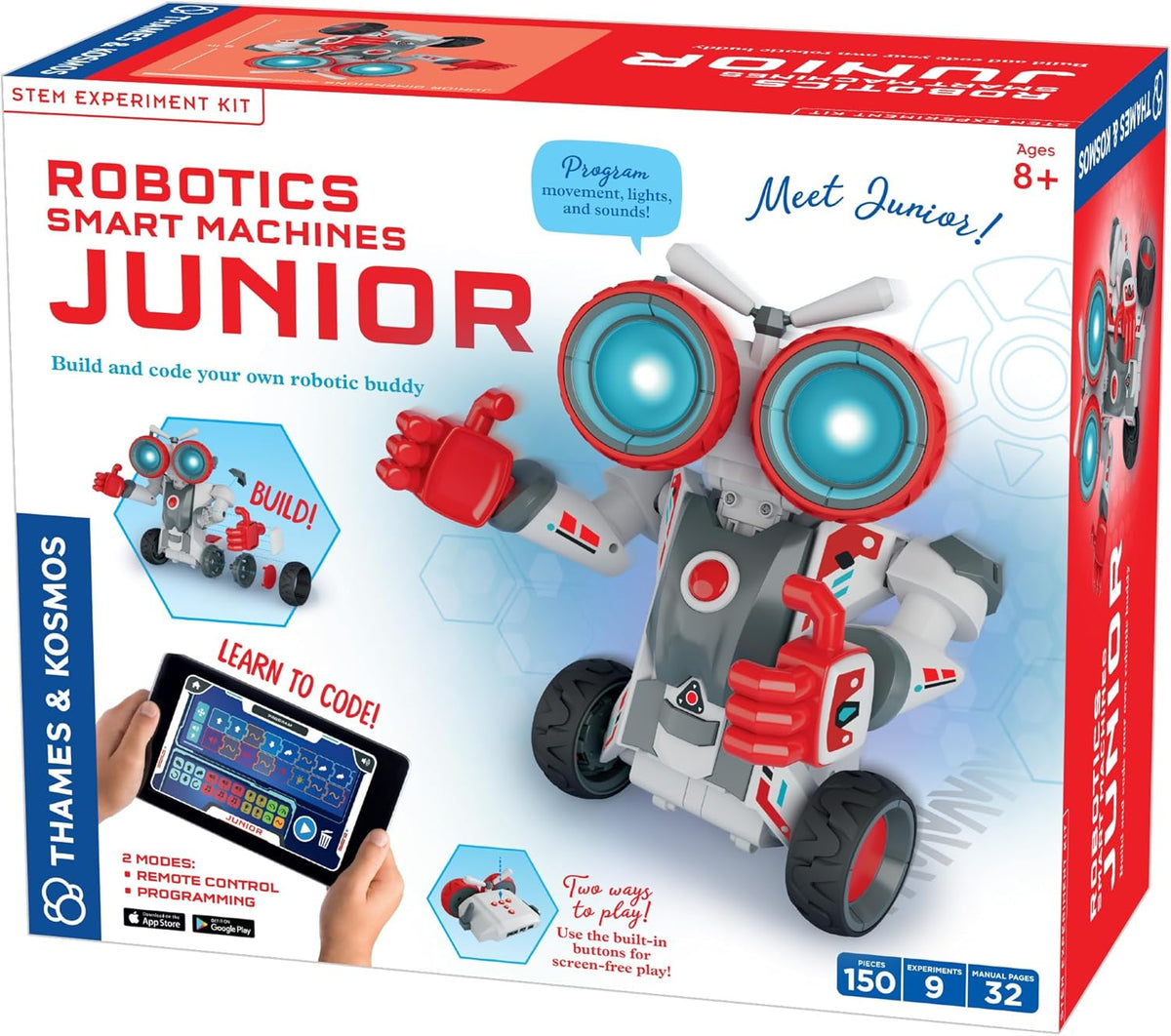 Thames and Kosmos Robotics Smart Machines Junior STEM Kit fully assembled 9 inch robot buddy