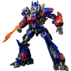 Close up of the glowing chest and eye features on the assembled Blokees Optimus Prime brick model