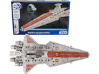 4D Build Star Wars Venator Class Republic Attack Cruiser Deluxe 3D model kit fully assembled on display stand