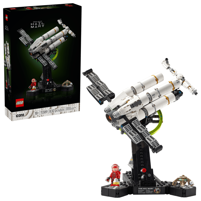 Official black premium retail box for LEGO Icons Project Hail Mary building set for adults