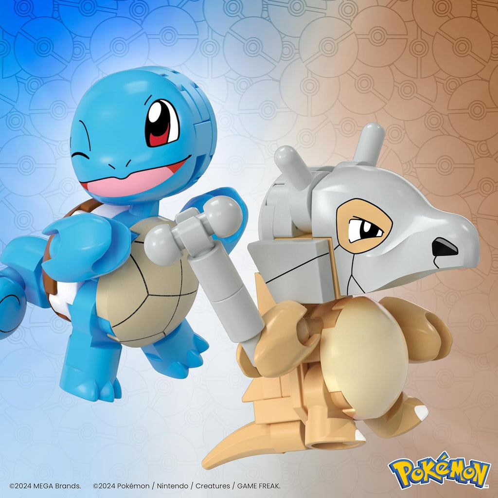 MEGA Pokémon Squirtle & Cubone Poké Ball 2-Pack - 45-Piece Interactive Construction Toy Kit