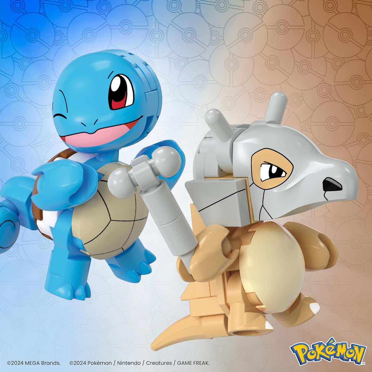 MEGA Pokémon Squirtle & Cubone Poké Ball 2-Pack - 45-Piece Interactive Construction Toy Kit
