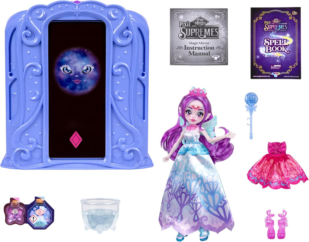 Magic Mixies Pixie Supremes Magic Mirror Interactive Playset with Skylar The Deluxe Butterfly Pixie - 10.5"