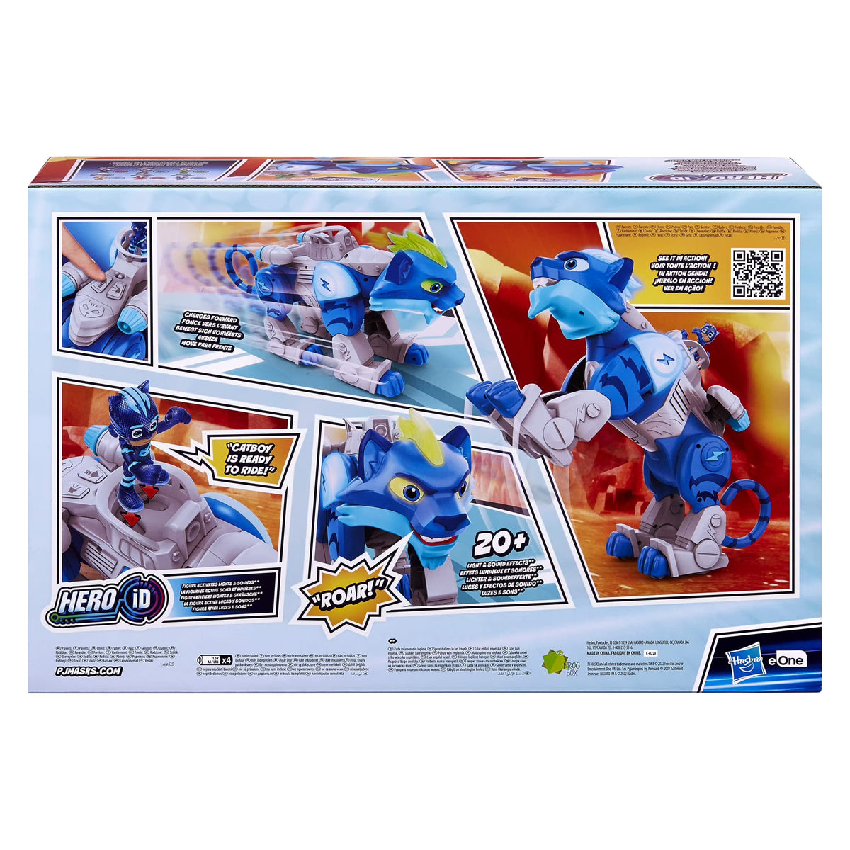 Hasbro PJ Masks Animal Power Charge and Roar Power Cat interactive vehicle and action figure set