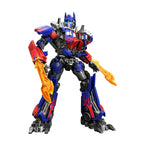 The tool-free model kit pieces snapping together without glue or cutters to build the Transformers figure