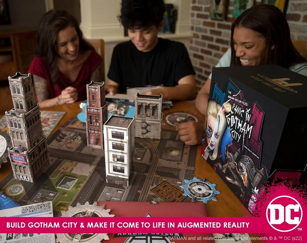 Official dark premium collector retail box for The Arkham Asylum Files board game