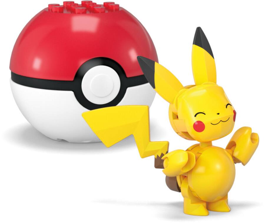 Official retail packaging box for Mattel MEGA Pokemon Pikachu and Zubat construction kit