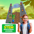Tile Town Jurassic World Gate Escape Magnetic Tile Set - 84-Piece Interactive Dinosaur