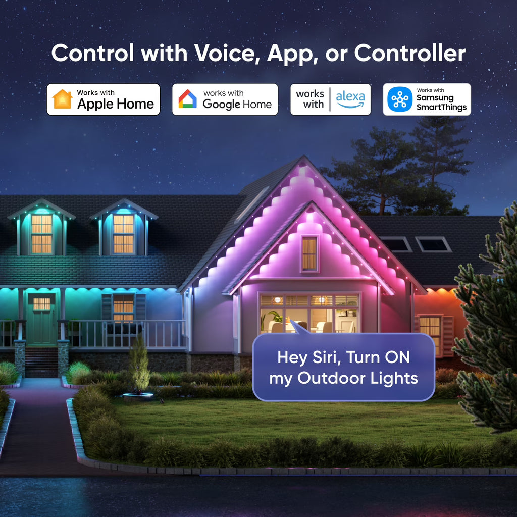 Nanoleaf Smart Matter Multicolor Permanent Outdoor Lights Expansion - 16.4ft (5m)