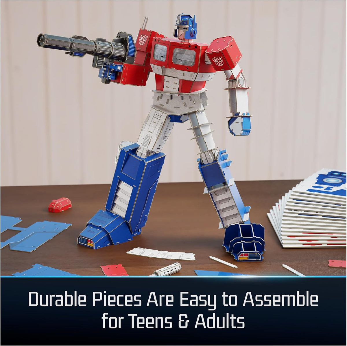 4D Build Transformers Optimus Prime Deluxe 3D Model Kit with LED Lights