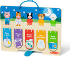 Melissa & Doug My Daily Routine Chart - Double-Sided Wooden Interactive Responsibility Board for Kids Habits and Early Learning Ages 3-6 (FSC-Certified)