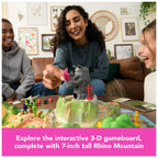 Jumanji Stampede 3D Adventure Cooperative Board Game - Immersive Interactive Tabletop Game with 3D Moving Traps and Rhino Mountain for Families, Kids, and Fans Ages 8+