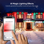 The Nanoleaf mobile app interface configuring custom smart schedules and color animations over Matter Wi-Fi