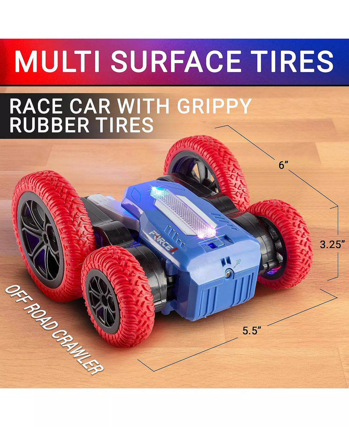 Force1 Tornado+ LED Remote Control Car for Kids