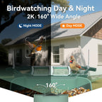 KUIKEO Smart Bird Feeder and Bath 2-in-1 with Dual 2K HD Cameras