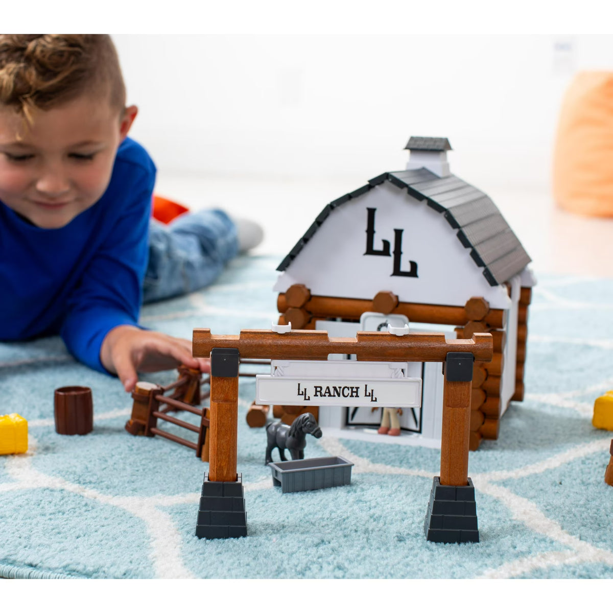 Lincoln Logs Big Sky Ranch Building Set - 100+ Piece Real Wood Toy Construction Craft Kit