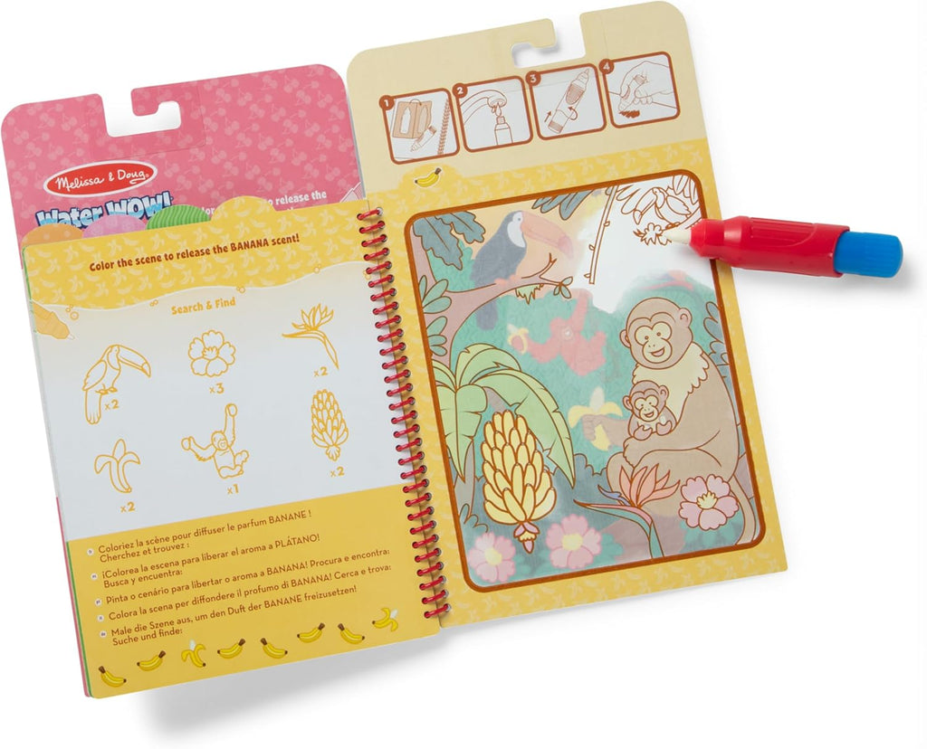 Back view of Melissa and Doug Scented Water Wow Ice Cream Shop showcasing the 4 activity pages