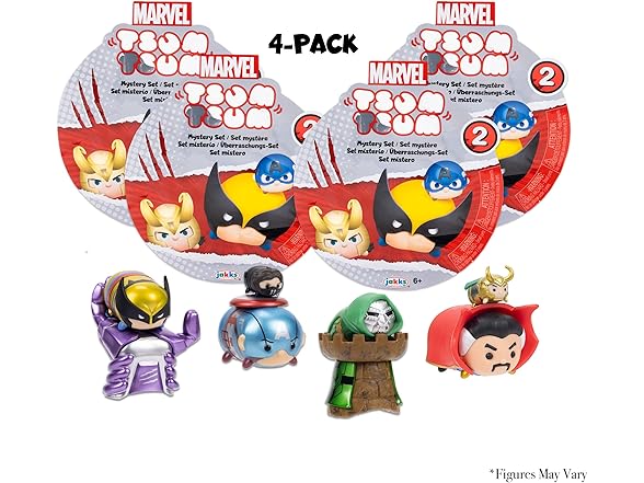 The official series checklist included in the Disney Tsum Tsum Marvel superhero set