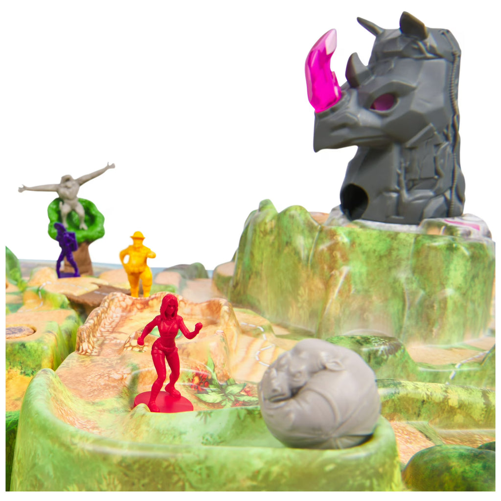 Jumanji Stampede 3D Adventure Cooperative Board Game - Immersive Interactive Tabletop Game with 3D Moving Traps and Rhino Mountain for Families, Kids, and Fans Ages 8+