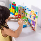 Melissa & Doug My Daily Routine Chart - Double-Sided Wooden Interactive Responsibility Board for Kids Habits and Early Learning Ages 3-6 (FSC-Certified)