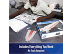 Punch out cardstock sheets and assembly steps of the 255 piece 4D Build Star Wars Venator cruiser puzzle