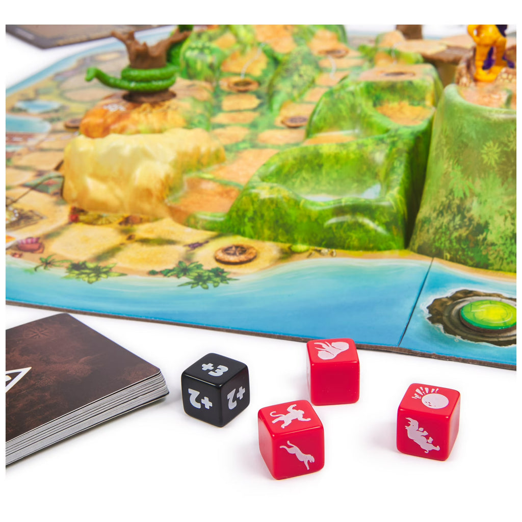 Jumanji Stampede 3D Adventure Cooperative Board Game - Immersive Interactive Tabletop Game with 3D Moving Traps and Rhino Mountain for Families, Kids, and Fans Ages 8+